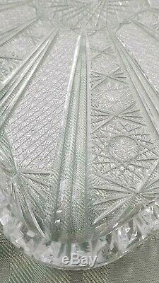 Antique American Brilliant Cut Glass Ice Cream Tray ABP Large Rectangle 14