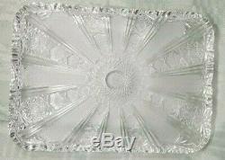 Antique American Brilliant Cut Glass Ice Cream Tray ABP Large Rectangle 14