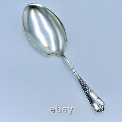 Antique French Large Ice Cream Serving Spoon Silver Plated Rocaille Louis XIV