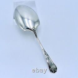 Antique French Large Ice Cream Serving Spoon Silver Plated Rocaille Louis XIV
