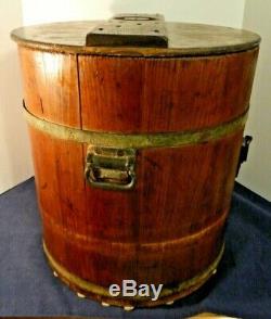 Antique Large C And D Philadelphia No 30 Wooden Butter Or Ice Cream Churn
