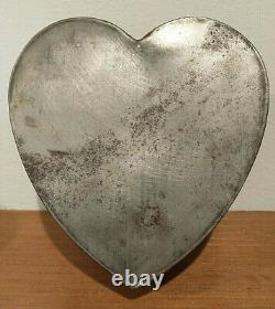 Antique Large Heart Shape Ice Cream Sorbet Mold Mould Culinary Hotel Ware Aafa