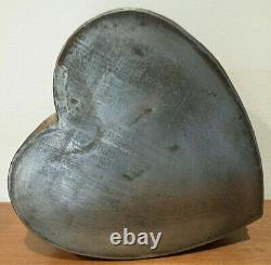 Antique Large Heart Shape Ice Cream Sorbet Mold Mould Culinary Hotel Ware Aafa