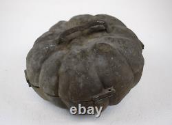 Antique Pewter Ice Cream Mold Large Pumpkin Banquet Size