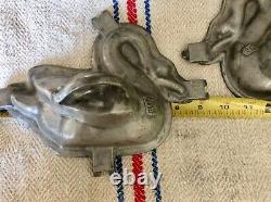 Antique Swan Ice Cream Mold No. 26 Germany Large 9 Double Handled Detailed