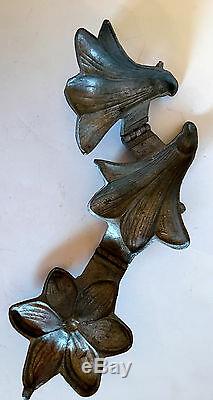 Antique Vintage Pewter Large Lilly Flower Ice Cream Mold. Three Piece Mold