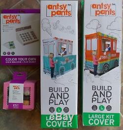 Antsy Pants Build & Play Large Kit with 2 Covers Food & Ice Cream Truck + More