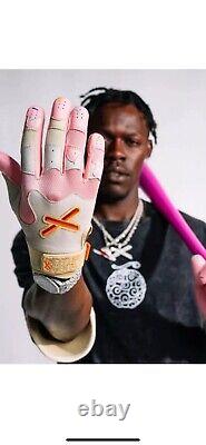 Aria Absolutely Ridiculous Batting Gloves Strawberry Ice Cream Size Large