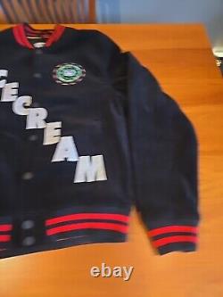 BBC Billionaire Boys Club Jacket Mens Size L Black White Red ICE CREAM Button