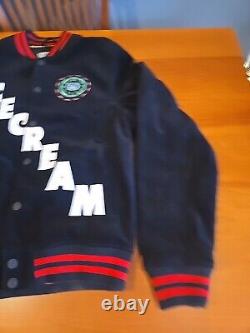 BBC Billionaire Boys Club Jacket Mens Size L Black White Red ICE CREAM Button