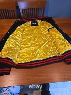 BBC Billionaire Boys Club Jacket Mens Size L Black White Red ICE CREAM Button