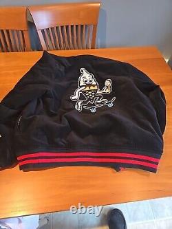 BBC Billionaire Boys Club Jacket Mens Size L Black White Red ICE CREAM Button