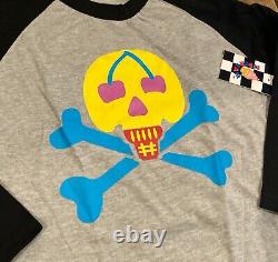 BBC Billionaire Boys Club, Yellow Skull Baseball, Raglan Tee, Ice Cream, L, NWT