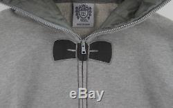 BBC/Ice Cream Bow Tie Print Insulated Hood Full-Zip Hoodie grey mens L