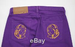 BBC/Ice Cream Embroidered Helmet Logo Pants purple gold mens L