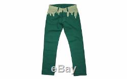BBC/Ice Cream IC Embroidered Drip Denim Pants green men's L