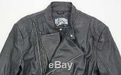 BBC/Ice Cream Leather Embossed Astronaut Motorcycle Jacket black mens L