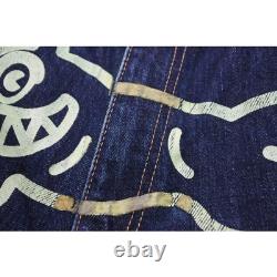 BBC Ice Cream Running Dog Denim Pants Navy Luminous Size L Used