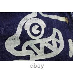 BBC Ice Cream Running Dog Denim Pants Navy Luminous Size L Used