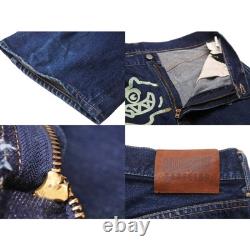 BBC Ice Cream Running Dog Denim Pants Navy Luminous Size L Used