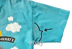 BEN & JERRY'S Euphoria T-Shirt Woody Jackson Tie Dye Vintage Anvil Cotton Sz L