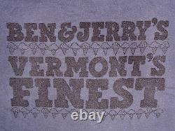BEN & JERRY'S Ice Cream vintage t shirt Cow Vermonts Finest Organic Cotton Large