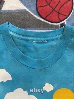 BEN & JERRY'S Shirt Adult L EUPHORIA 90s Ice Cream Yogurt Woody Jackson Tee Blue
