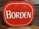 BORDENS DAIRY SIGN EMBOSSED METAL LARGE 30x25 NOS NEW OLD STOCK WOW ICE CREAM
