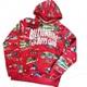 Bbc Ice Cream All-Over Graphic Pullover Hoodie Red Size L