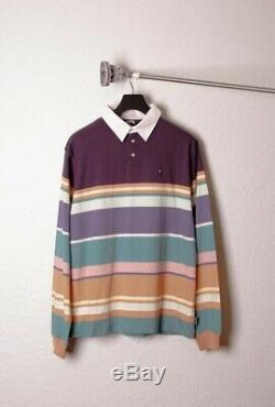 Bbc Ice Cream Mens Streetwear Vintage Striped Polo Pop Ls Multi Knit S-xxl