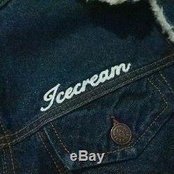 Bbc Icecream Mens Streetwear Running Dog Classic Denim Jacket S-2xl