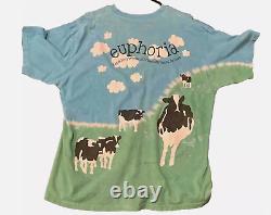Ben And Jerry's T Shirt XL Vintage Liquid Blue Tie Dye Original Ice Cream Cows