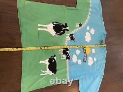 Ben And Jerry's T Shirt XL Vintage Liquid Blue Tie Dye Original Ice Cream Cows