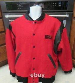 Ben & Jerry's Ice Cream 1980's 1990's varsity jacket Men's XL Leather Wool Mint