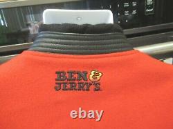 Ben & Jerry's Ice Cream 1980's 1990's varsity jacket Men's XL Leather Wool Mint