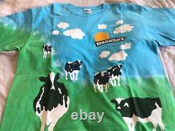 Ben & Jerry's Ice Cream Euphoria Tie Dye Shirt Large Jackson Cow