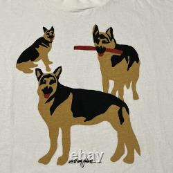 Ben and Jerry's Ice Cream German Sheppard Vintage Woody Jackson Art Shirt 90s