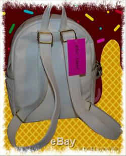 Betsey Johnson BETSEYVILLE Ice Cream SUNDAE Backpack Cosmetic & Book Bag RARE