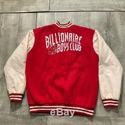 Billionaire Boys Club BBC Embroidered Ice Cream Varsity Bomber Jacket Sz L RARE