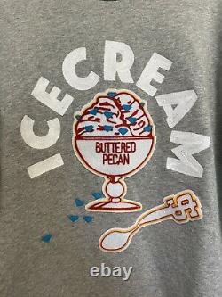 Billionaire Boys Club BBC Ice Cream Crew Neck Sweatshirt Grey Buttered Pecan L