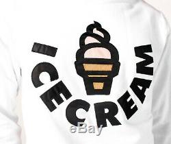 Billionaire Boys Club ICE CREAM Vanilla Crew Crewneck Sweater White 491-1307 NWT