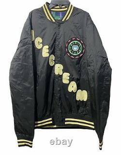 Billionaire Boys Club Ice Cream BBC Running Dog Black Varsity Coach Bomber Large