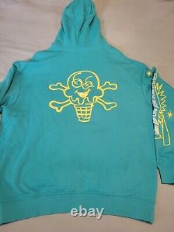 Billionaire Boys Club Ice Cream Cones Hoodie Teal Blue Yellow NWT 2XL