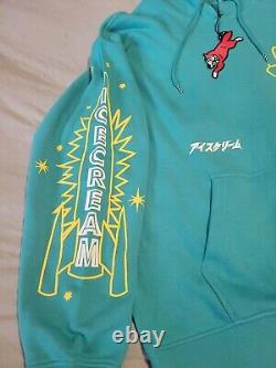 Billionaire Boys Club Ice Cream Cones Hoodie Teal Blue Yellow NWT 2XL