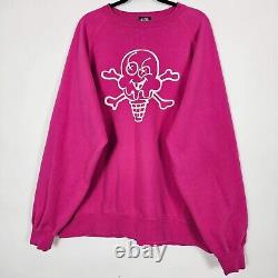 Billionaire Boys Club Ice Cream Mens 2XL Long Sleeve Pink Pullover Sweatshirt