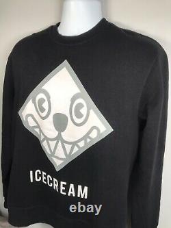 Billionaire Boys Club Ice Cream Mens Black Pullover Jumper With Face Size L