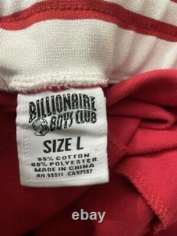 Billionaire Boys Club Mint Red White Striped Ankle Zip Track Pants L