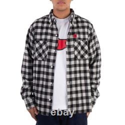 Billionaire Boys Ice-Cream Print Check Shirt, Size Large