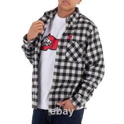Billionaire Boys Ice-Cream Print Check Shirt, Size Large