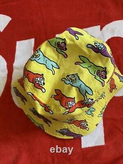 Billionaire boys Club bucket hat BBC Ice cream running dog yellow RARE Red Blue